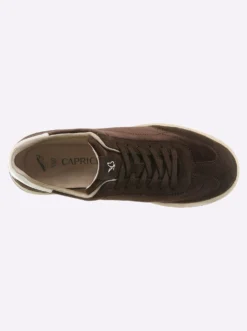 Sneaker mit Velours- & Glattleder