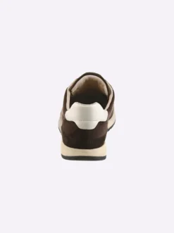 Sneaker mit Velours- & Glattleder