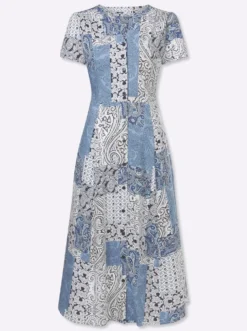 Sommerkleid mit Raffungen an den Schultern