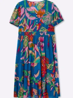 Sommerkleid mit tropischem Print