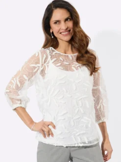 Spitzenbluse inklusive Top