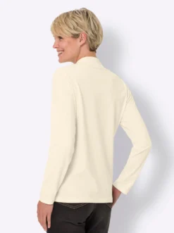 Stehkragenshirt mit Schmuckknöpfen