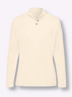 Stehkragenshirt mit Schmuckknöpfen