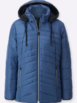 Steppjacke mit abnehmbarer Kapuze