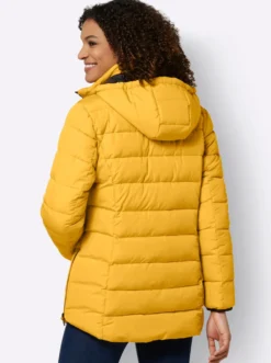 Steppjacke mit elastischer Kontrast-Paspelierung