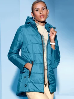 Steppjacke mit knöpfbarer Innentasche