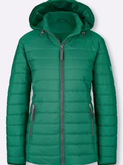 Steppjacke mit kontrastfarbenen Akzenten