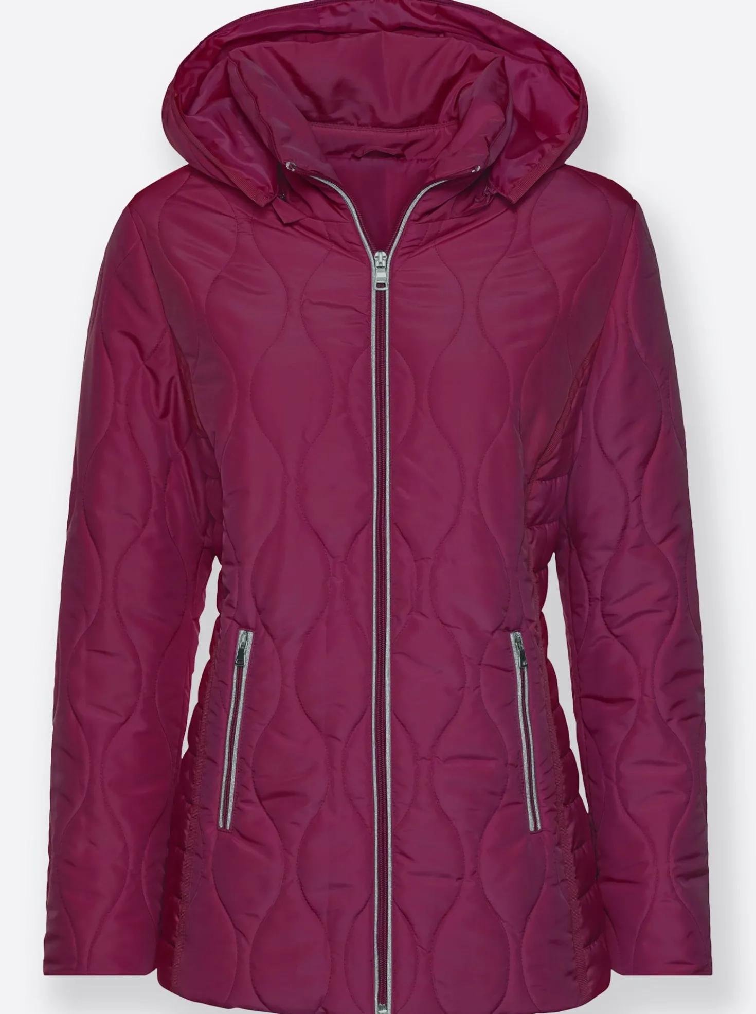 Steppjacke mit kontrastreichen Akzenten