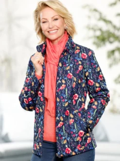 Steppjacke mit rautenförmigem Prägemuster