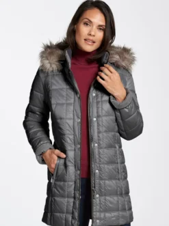 Steppjacke mit Reißverschluss-Seitenschlitzen