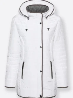 Steppjacke mit streckender Längs-Steppung seitlich