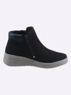 Stiefelette mit Veloursleder
