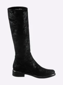 Stiefel in Schlupfform mit Stretch-Einsatz
