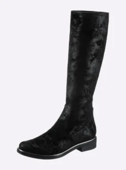 Stiefel in Schlupfform mit Stretch-Einsatz