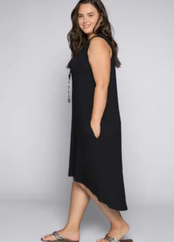 Strandkleid mit Vokuhila-Saum