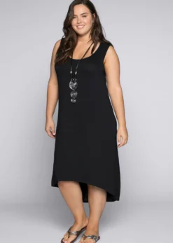 Strandkleid mit Vokuhila-Saum