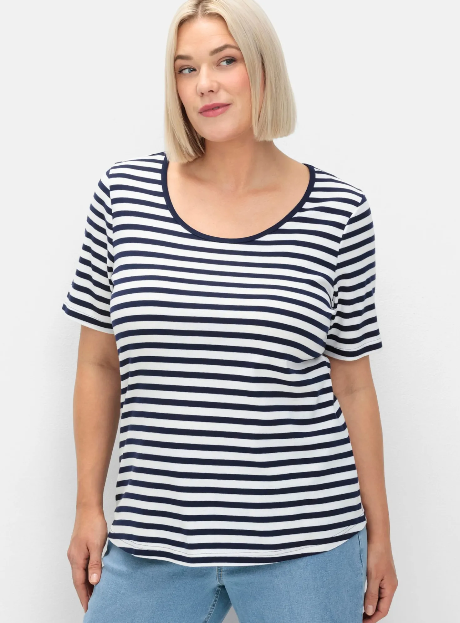 Streifenshirt mit Rundhalsausschnitt
