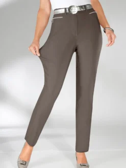 Stretch-Hose mit Zier-Taschen vorne