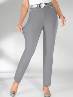 Stretch-Hose mit Zier-Taschen vorne