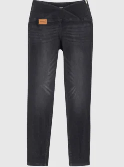 Stretch-Jeans mit überlappendem Bund