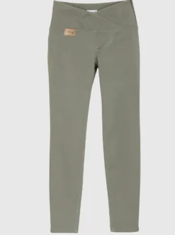Stretch-Jeans mit überlappendem Bund