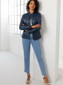 Stretch-Jeans mit seitlichen Biesen