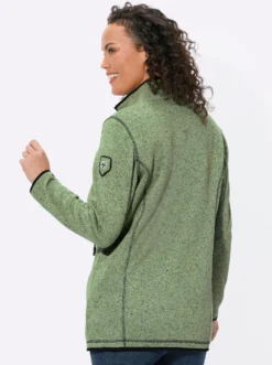 Strickfleecejacke in Longform