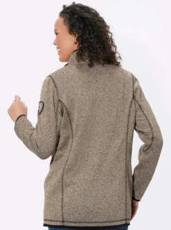 Strickfleecejacke in Longform