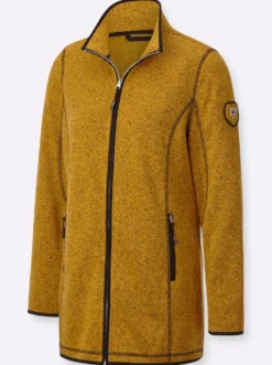 Strickfleecejacke in Longform