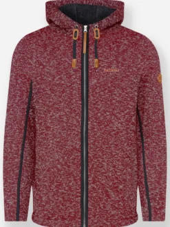 Strickfleecejacke mit Kapuze