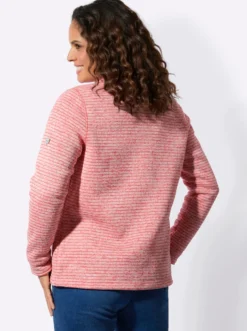 Strickfleecejacke mit Nahttaschen