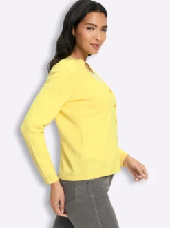 Strickjacke in 3D-Tupfen-Optik