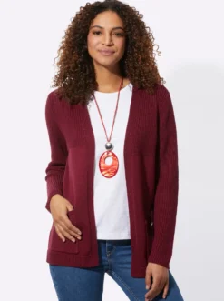 Strickjacke in langer, offener Form
