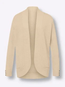 Strickjacke mit breiter Rippe