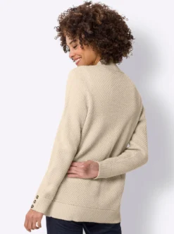 Strickjacke mit breiter Rippe