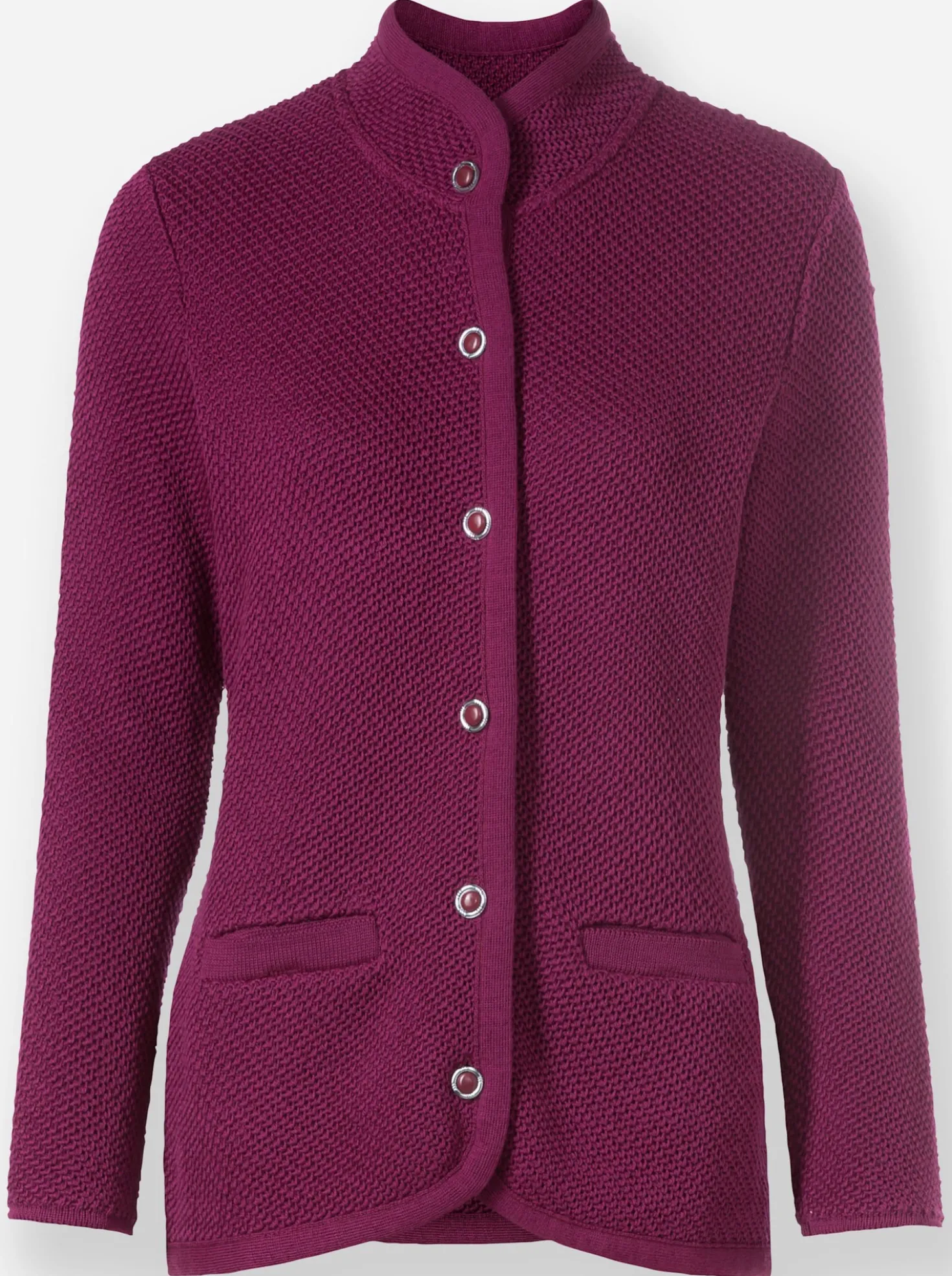 Strickjacke mit Perlfang-Muster