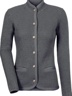 Strickjacke mit Perlfang-Muster
