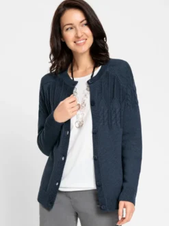 Strickjacke mit Raglan-Ärmeln
