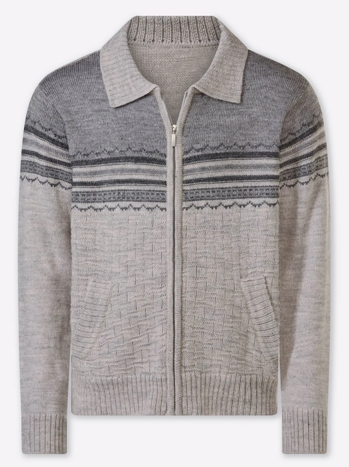 Strickjacke mit Reißverschluss