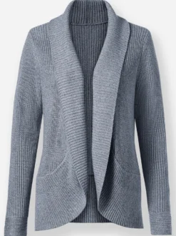 Strickjacke mit Schalkragen
