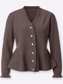 Strickjacke mit Schößchen