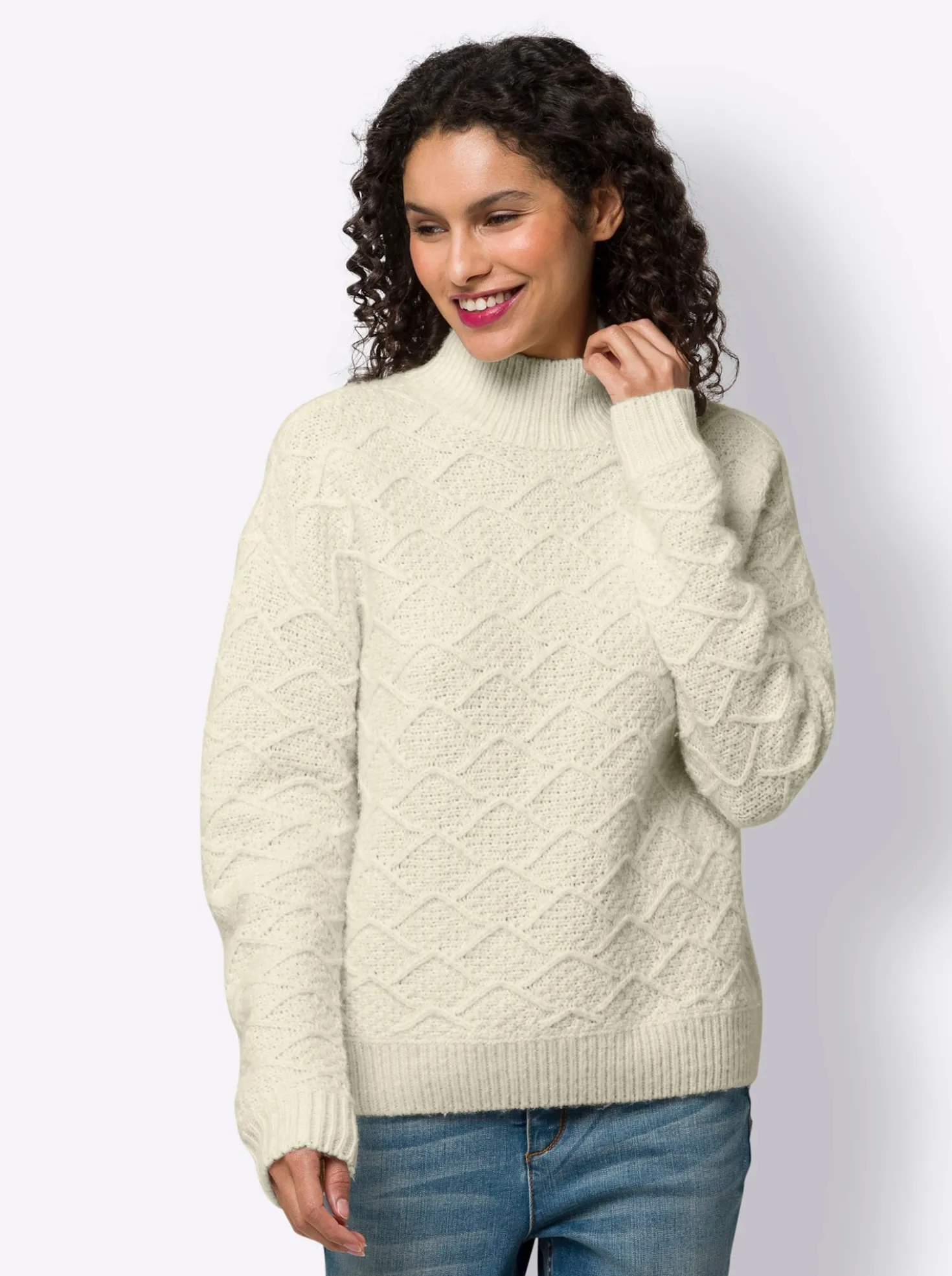 Strickpullover mit Merino-Anteil
