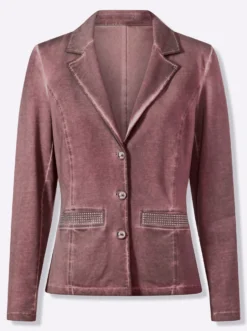 Sweatblazer mit Ziersteinen