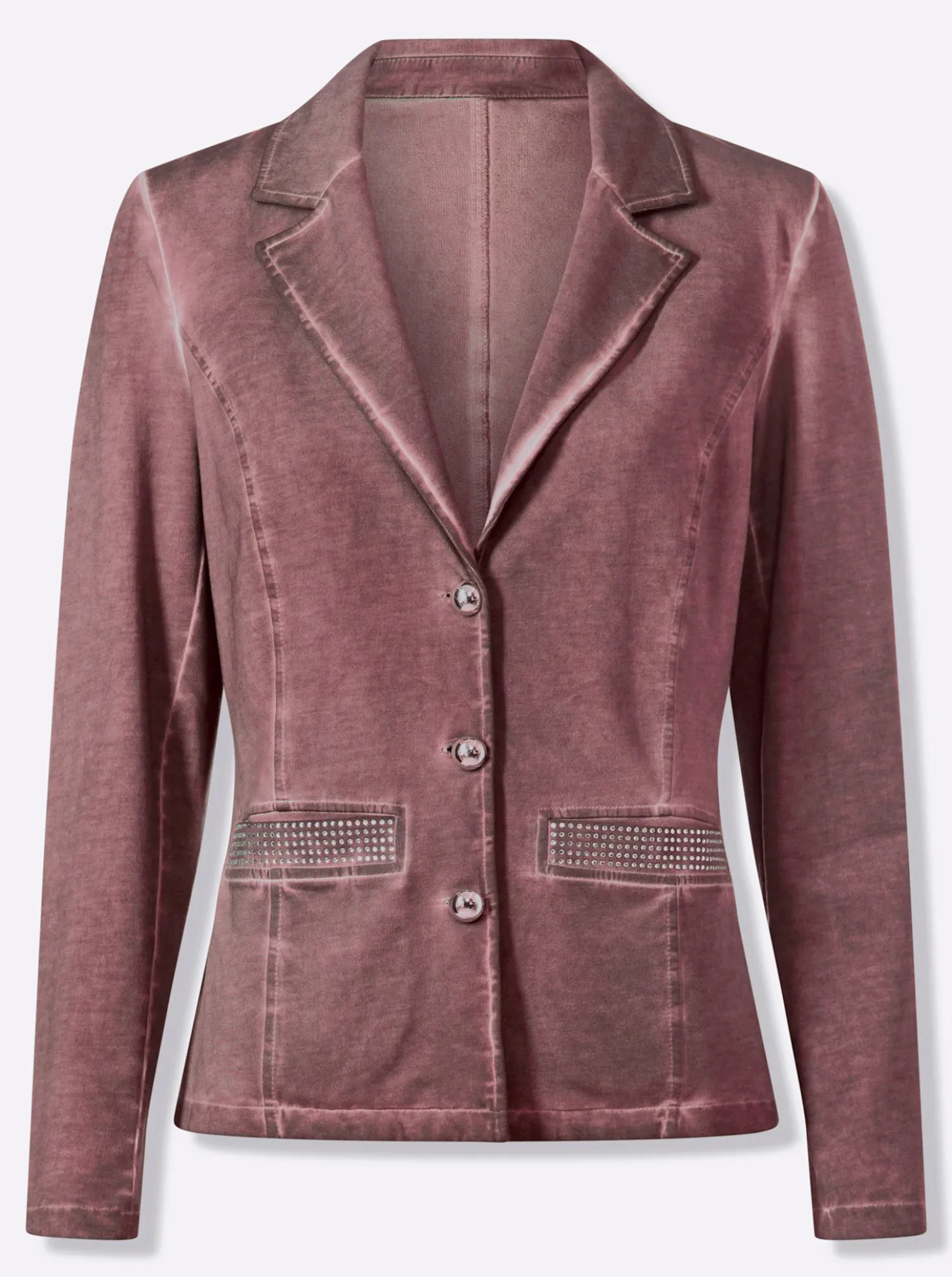 Sweatblazer mit Ziersteinen