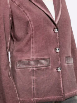 Sweatblazer mit Ziersteinen