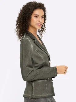 Sweatblazer mit Ziersteinen