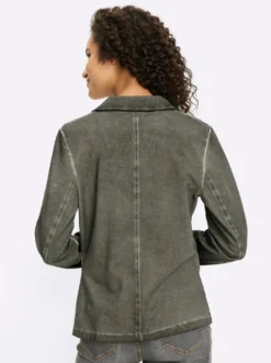 Sweatblazer mit Ziersteinen