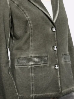 Sweatblazer mit Ziersteinen