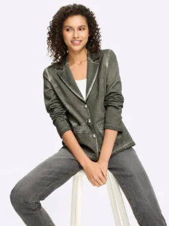 Sweatblazer mit Ziersteinen