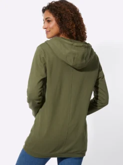 Sweatjacke in weich angerauter Qualität